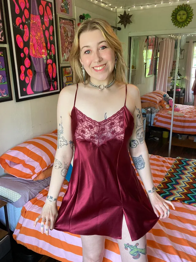 swipe to take off my vintage slip