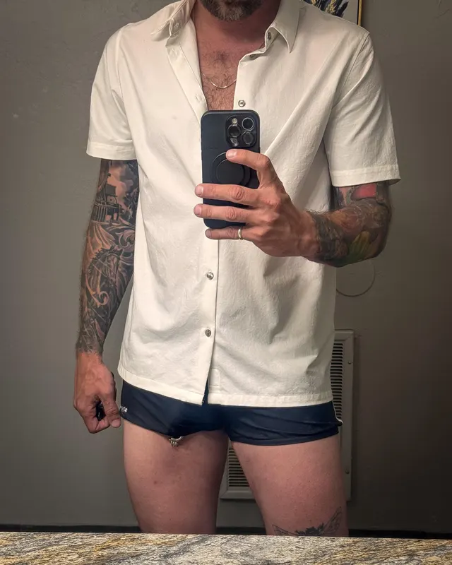 Serious question. Is this ok for a public pool with no children present? The elastic of the leg keeps my actual package inside, but this jewelry peeks out at times and could be visible to others, if they’re looking. Thoughts?