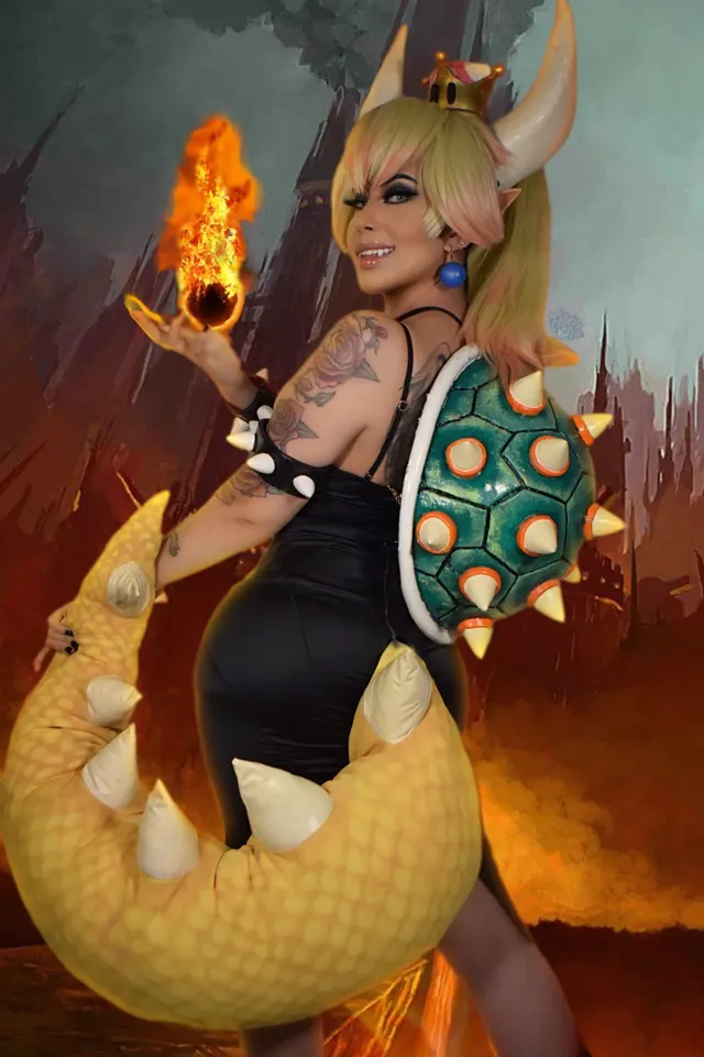 are you sick of my bowsette cosplay yet? [oc]