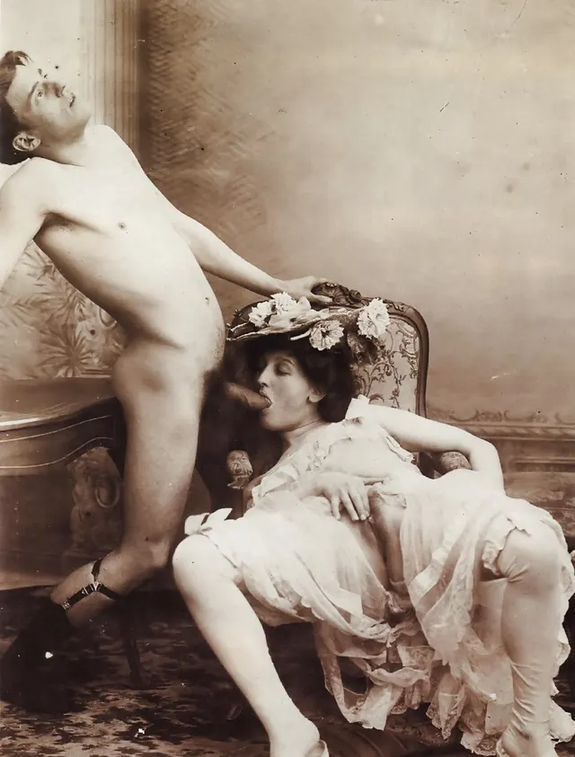 Hand and mouth, an elegant Victorian slut