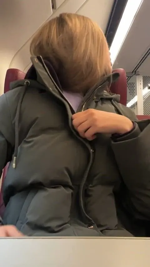 A view of my pierced nipples from the train