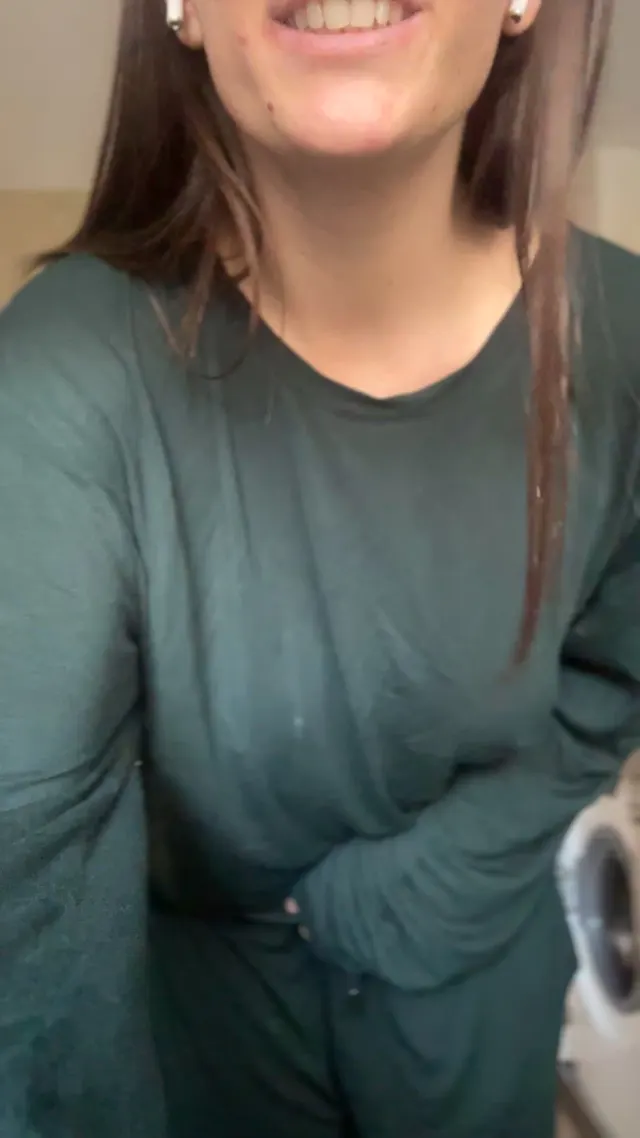 Baggy pijama hides a sexy surprise