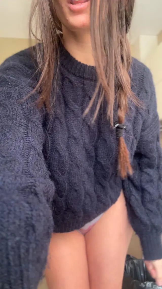 this sweater does a wonderful job hiding my natural boobs