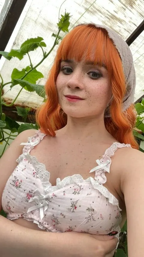 Flirting from a seductive peasant woman